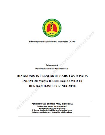 rekomendasi pdpi covid 19 pcr negatif 2021 cover
