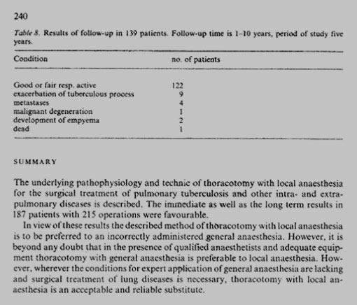 Sejarah Bedah Torak thoractomy under local anaesthesia 15