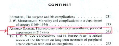 Sejarah Bedah Torak thoractomy under local anaesthesia 32