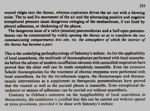 Sejarah Bedah Torak thoractomy under local anaesthesia 5